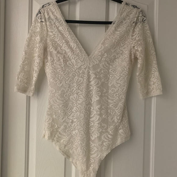 Signature8 Tops White Lace Bodysuit Poshmark — free download